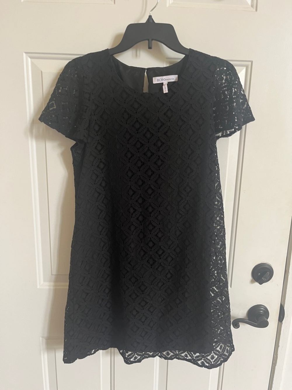 BCBGeneration Black Lace Mini Dress